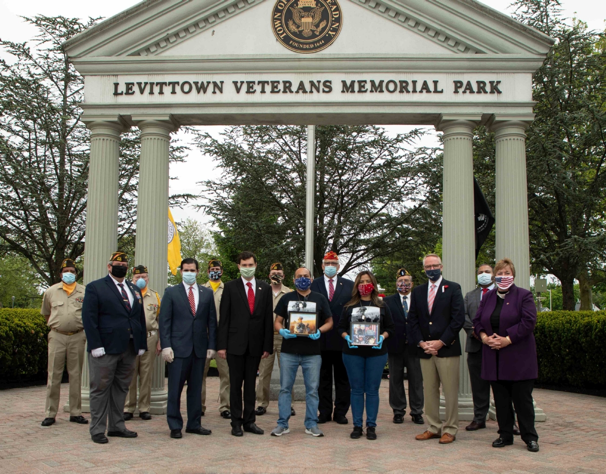 Memorial Day Ceremony was conducted at Veterans Memorial Park in Levittown during the COVID 19 Pandemic. 